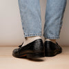 Marco Di Milano Aubiere Black Ostrich Quill Tassel Loafers 6 AUBIERE_OSTRICH_BLACK_8  - from alligatorwarehouse.com