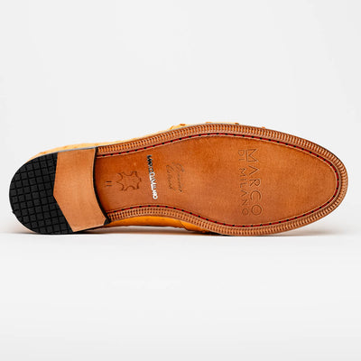 Marco Di Milano Aubiere Buttercup Ostrich Quill Tassel Loafers 5 AUBIERE_OSTRICH_BUTTER CUP_8  - from alligatorwarehouse.com