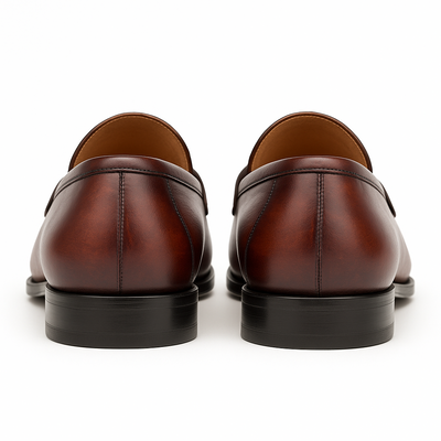 Avenue Rubber Sole Penny Cognac/Rust Men’s Loafer Shoes By Mezlan Made In Spain Brand 7   - from alligatorwarehouse.com