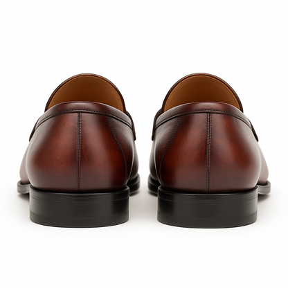 Avenue Rubber Sole Penny Cognac/Rust Men’s Loafer Shoes By Mezlan Made In Spain Brand