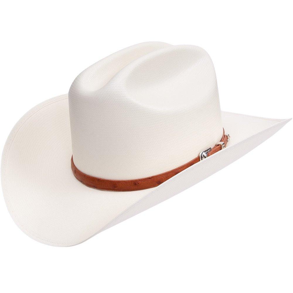 Cuernos Chuecos 10,000x Sombrero Sinaloa Style Hat Congac Ostrich Band 1 -2  - from alligatorwarehouse.com