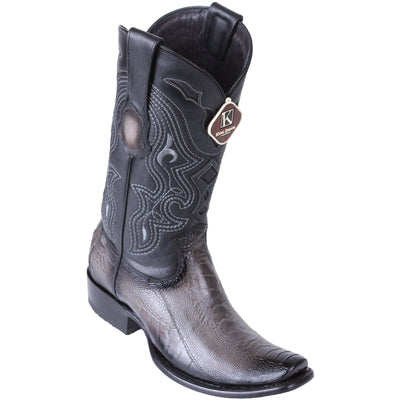 King Exotic Men's Ostrich Leg Faded Grey Cowboy Boots - H79 Dubai Toe 1 4790538-01  - from alligatorwarehouse.com