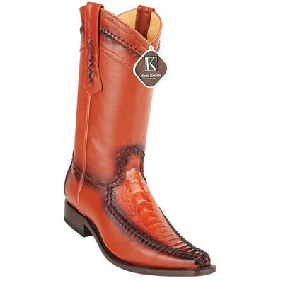 King Exotic Men's Ostrich Leg European Toe Boots 4 -01  - from alligatorwarehouse.com