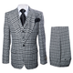 Suits With Baggy Pleated Pants - Wide Leg Pants 100% Wool - Classic Fit in One Button 3 Piece Suit by Rossiman