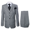 Suits With Baggy Pleated Pants - Wide Leg Pants 100% Wool - Classic Fit in One Button 3 Piece Suit by Rossiman 2   - from alligatorwarehouse.com