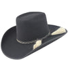 Cuernos Chuecos Black 6X Brick Crown Felt Hat With Horsehair Band 4 -1  - from alligatorwarehouse.com