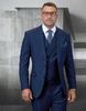 Mens Gangster Pinstripe 2 Button Double Breasted Vest Grey Suit 3 ZARELLI_GREY_38R  - from alligatorwarehouse.com