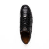 Marco Di Milano Bari Patchwork Lizard Sneakers in Black 4 BARI_LIZARD RING_BLACK_9  - from alligatorwarehouse.com