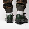Marco Di Milano Bari Patchwork Lizard Sneakers in Green 6 BARI_LIZARD RING_GREEN_8.5  - from alligatorwarehouse.com