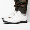 Marco Di Milano Bari Patchwork Lizard Sneakers in White 4 BARI_LIZARD RING_WITHE_6  - from alligatorwarehouse.com