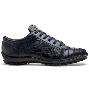 Marco Di Milano Bari Navy Lizard Patchwork Sneakers