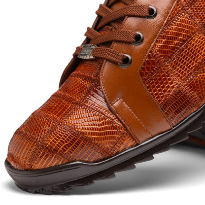 Marco Di Milano Bari Cognac Lizard Patchwork Sneakers
