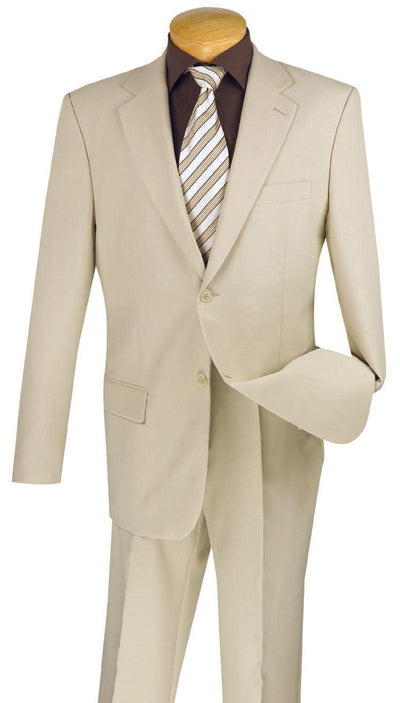 Beige Regular Fit 2 Piece Suit 1 SO12PP_BEIGE_38S  - from alligatorwarehouse.com