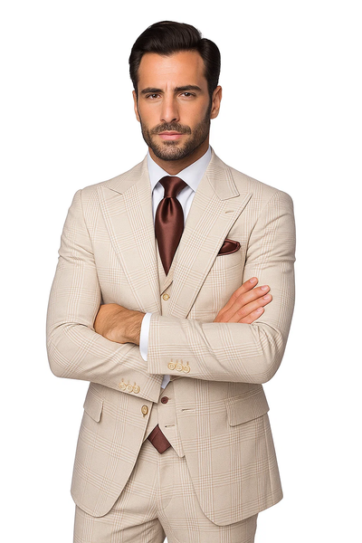 Suits With Baggy Pleated Pants - Wide Leg Pants 100% Wool - Classic Fit inac by Rossiman 4   - from alligatorwarehouse.com