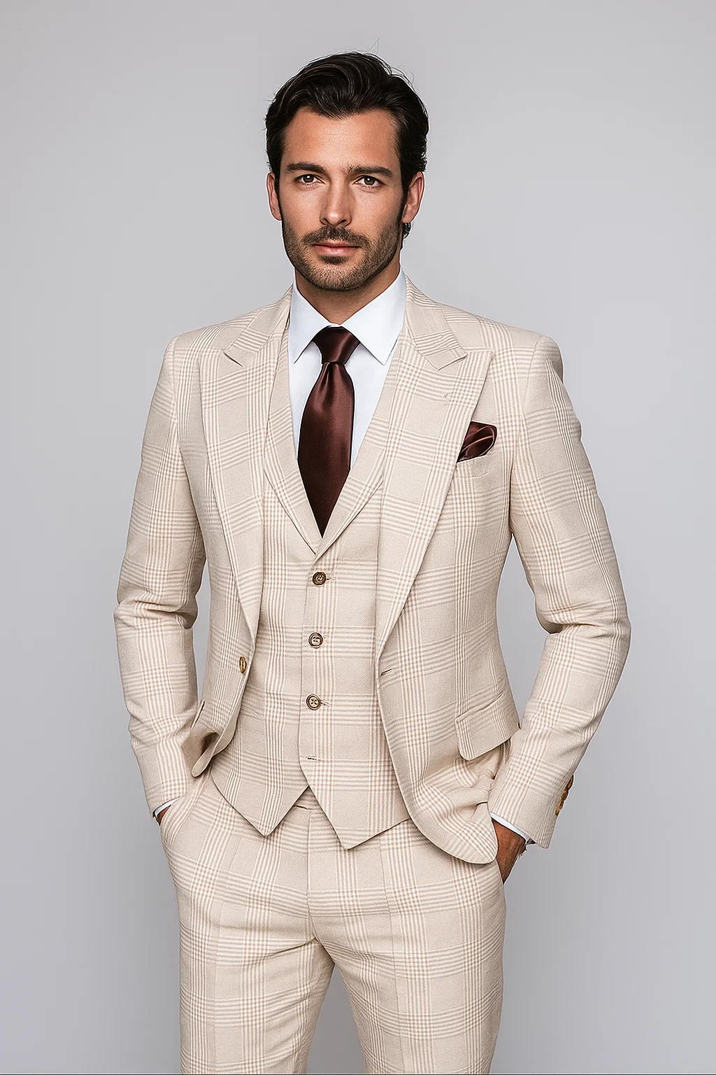 Suits With Baggy Pleated Pants - Wide Leg Pants 100% Wool - Classic Fit inac by Rossiman 1   - from alligatorwarehouse.com