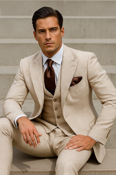 Suits With Baggy Pleated Pants - Wide Leg Pants 100% Wool - Classic Fit inac by Rossiman 8   - from alligatorwarehouse.com