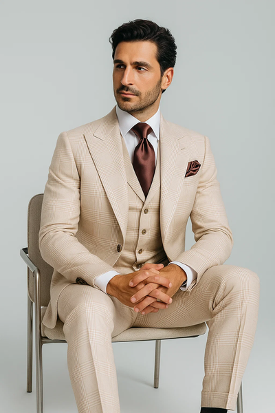 Suits With Baggy Pleated Pants - Wide Leg Pants 100% Wool - Classic Fit inac by Rossiman 6   - from alligatorwarehouse.com