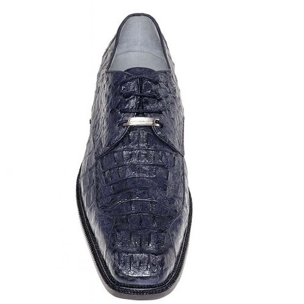 Belvedere Chapo Navy All-Over Genuine Hornback Crocodile Shoes