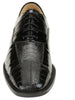 Belvedere Mare Black Genuine Eel And Ostrich Leg Shoes 3 MEN 2P7 BLACK-M-09.5  - from alligatorwarehouse.com