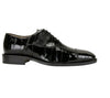 Belvedere Mare Black Genuine Eel And Ostrich Leg Shoes 5 MEN 2P7 BLACK-M-09.5  - from alligatorwarehouse.com