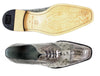 Belvedere  Men's Gray Ostrich Crocodile Shoes Cap Toe Onesto 2 MEN 1419 GRAY-M-09  - from alligatorwarehouse.com