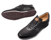 Mezlan Calfskin Suede Dress Sneakers Black Patina 2   - from alligatorwarehouse.com