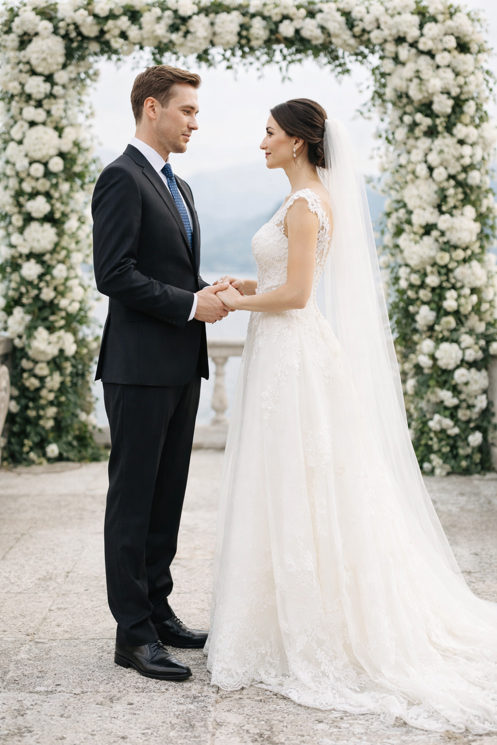 Bertolini 3Pc Wool & Silk Solid Black Suit