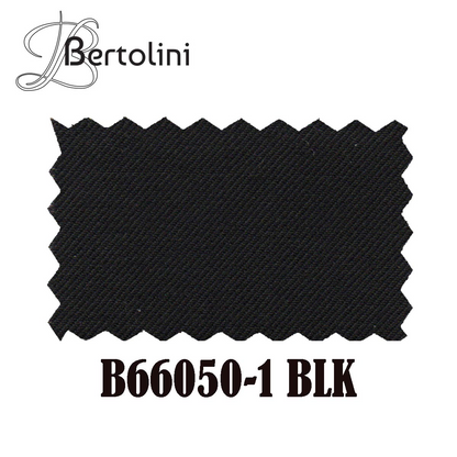Bertolini 3Pc Wool & Silk Solid Black Suit