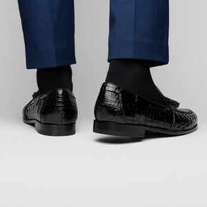 Marco Di Milano Bianchi Black Leather Luxury Shoe