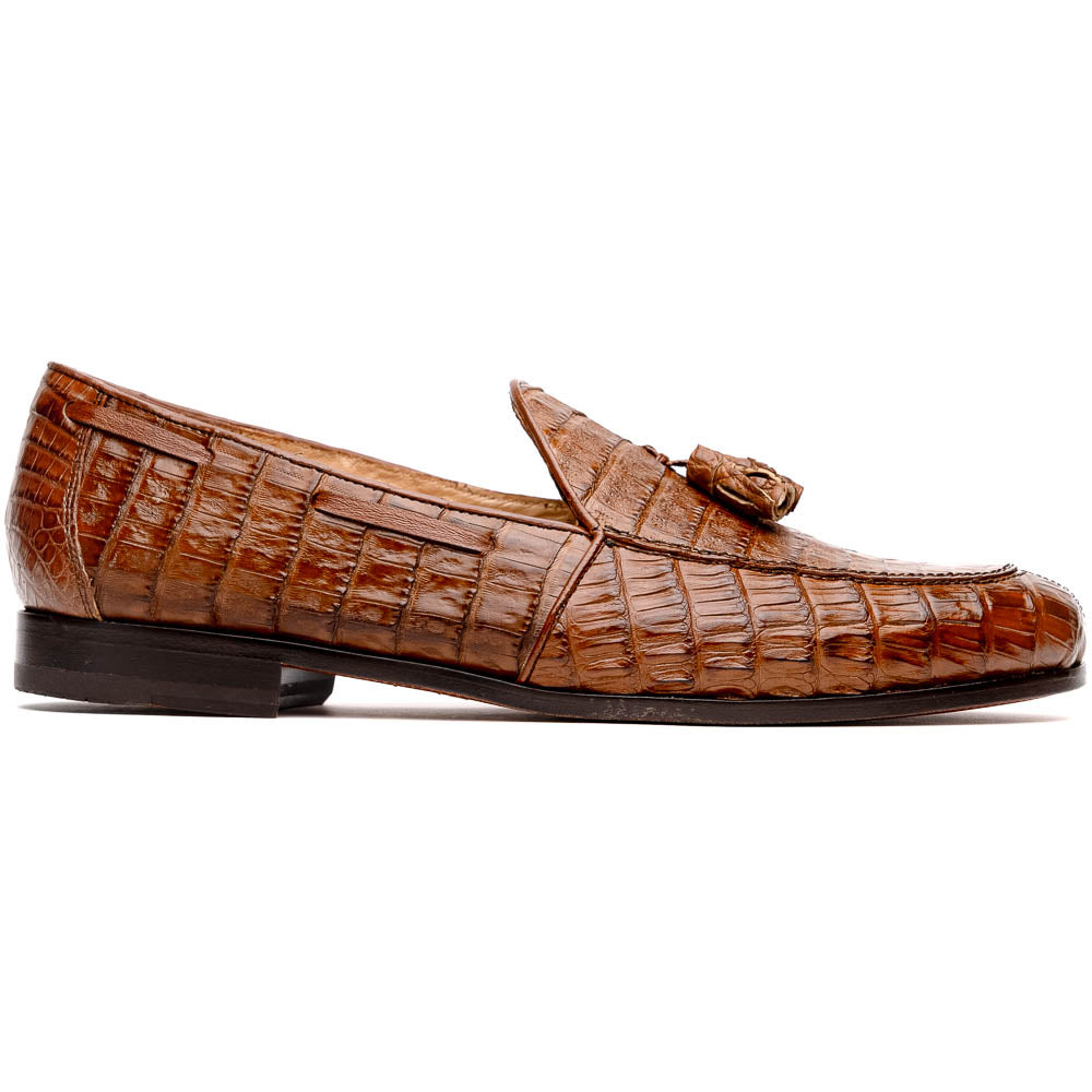 Marco Di Milano Bianchi Caiman Crocodile Tassel Loafers Bay Apache