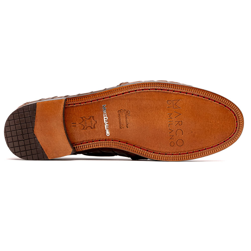 Marco Di Milano Bianchi Bay Apache Caiman Crocodile Tassel Loafers 6 BIANCHI_CAIMAN FUSCUS_BAY APACHE_8  - from alligatorwarehouse.com