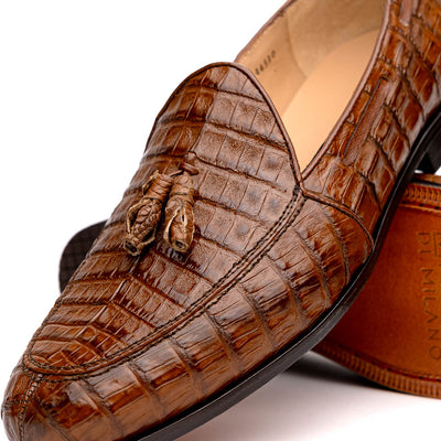 Marco Di Milano Bianchi Bay Apache Caiman Crocodile Tassel Loafers 3 BIANCHI_CAIMAN FUSCUS_BAY APACHE_8  - from alligatorwarehouse.com