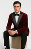 Big and Tall Velvet Blazer in Color Burgundy - Maroon - Wine Color - Sportcoat Rhinestone-Embedded Stacy Adams 4   - from alligatorwarehouse.com