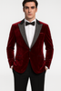 Big and Tall Velvet Blazer in Color Burgundy - Maroon - Wine Color - Sportcoat Rhinestone-Embedded Stacy Adams 7   - from alligatorwarehouse.com