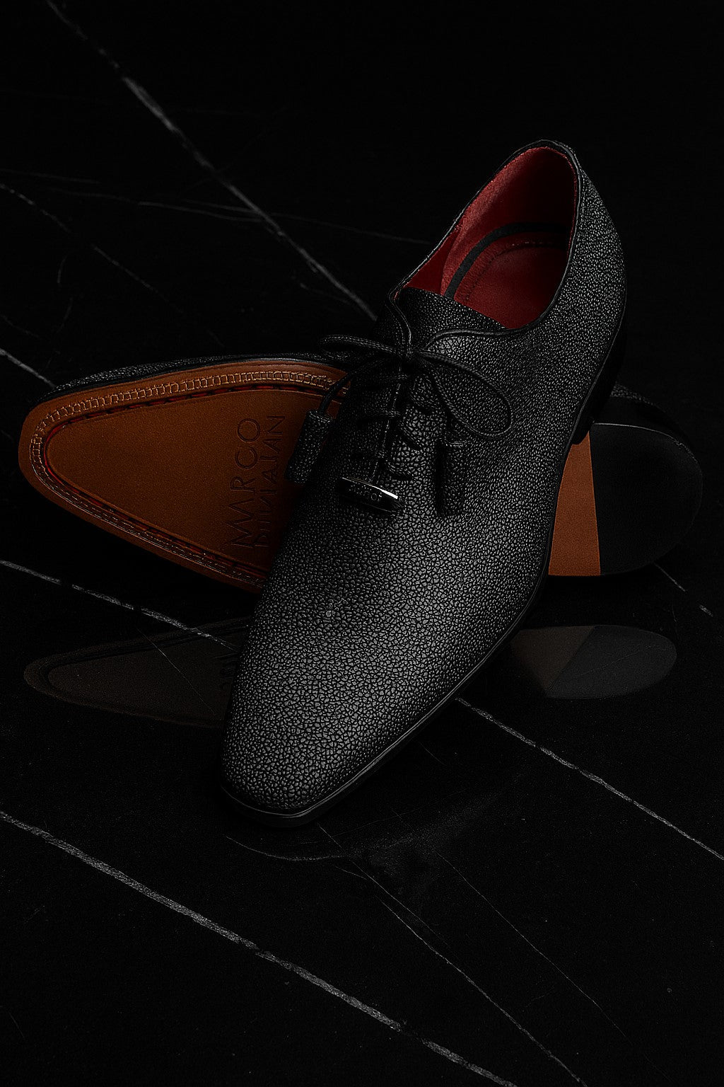 Marco Di Milano Pannuci Black Stingray Dress Oxfords