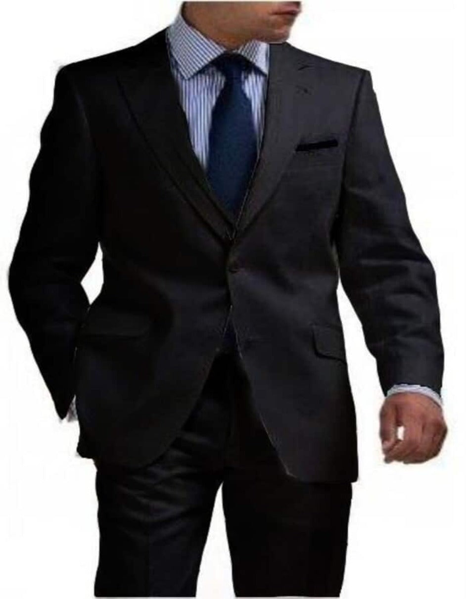 Linen Suit - Mens Summer Suits Black Big and Tall Color - Beach Wedding Big and Tall Prom Tuxedos 1 4A-7512  - from alligatorwarehouse.com