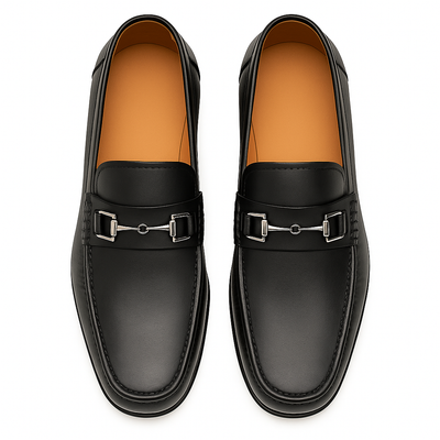 Mens Mezlan Brussels Metal Ornament Calfskin Loafer Dress Shoe in Tan 25   - from alligatorwarehouse.com