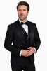 Black Italian Wool 3-Piece Modern Fit Tuxedo 8   - from alligatorwarehouse.com