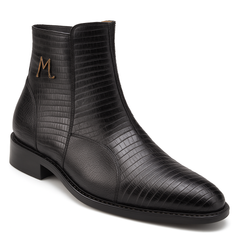 Peninsula Lizard Emblem Boot Black By Mezlan Made In Spain Brand