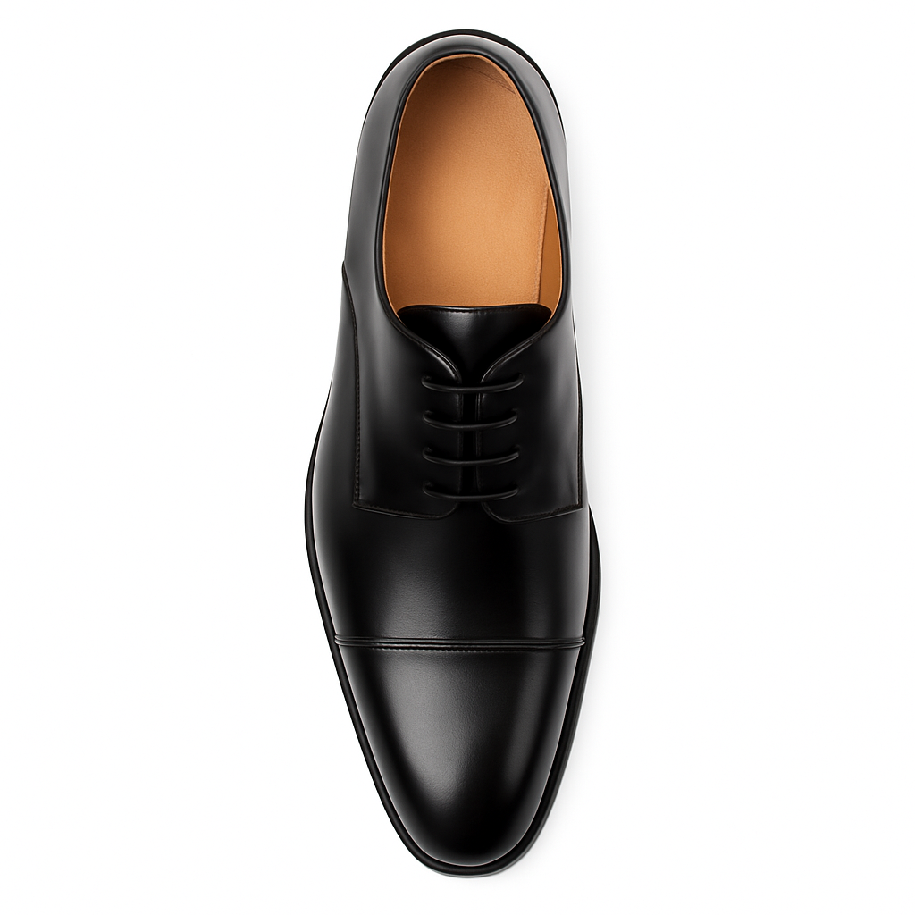 Mens Mezlan Republic Calfskin Cap Toe Blucher Dress Shoe in Tan