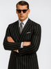 Black Pinstripe Suit - Gangster Suit - 1920's Suit 5   - from alligatorwarehouse.com