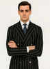 Black Pinstripe Suit - Gangster Suit - 1920's Suit - Double Breasted Suit 5   - from alligatorwarehouse.com