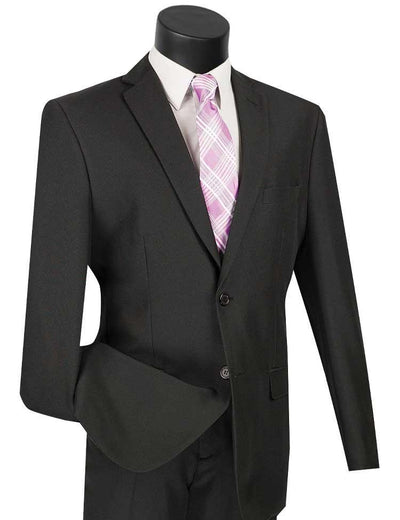 Black Regular Fit 2 Piece Suit 1 SO12PP_BLACK_38S  - from alligatorwarehouse.com