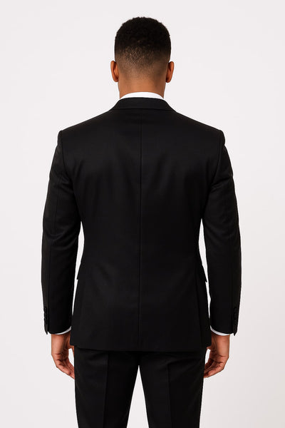 Black Satin Tuxedo Set – 4-Piece Style for Weddings & Proms 3 M390SK-6-34r  - from alligatorwarehouse.com