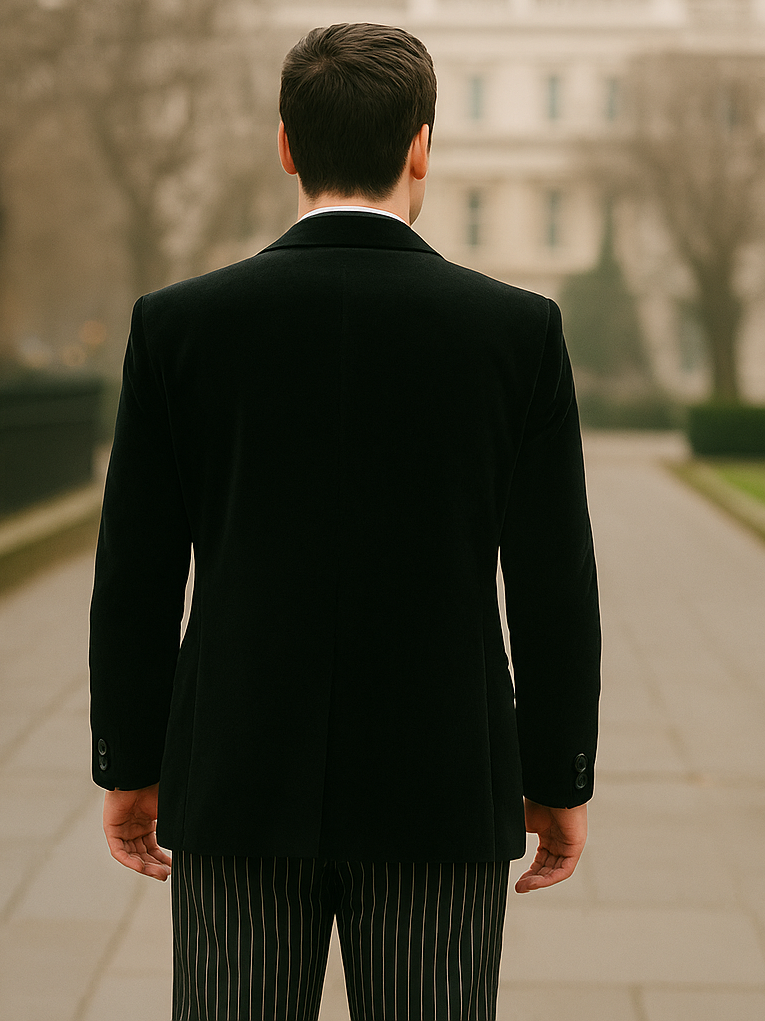 Black Velvet Roderick Smoking Jacket – Elegant Men's Wear