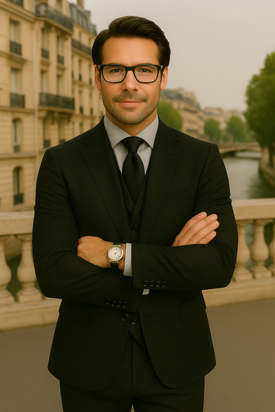 Wool Suit - Italian Made Business Suit by Statement Men's 3 Piece 100% Wool Modern Fit Suit - Micro Checker Pattern 3 ZILONI-3_Black_40R  - from alligatorwarehouse.com