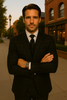 Wool Suit - Italian Made Business Suit by Statement Men's 3 Piece 100% Wool Fashion Suit - Modern Fit 3 ANGEL-1_Black_38R  - from alligatorwarehouse.com