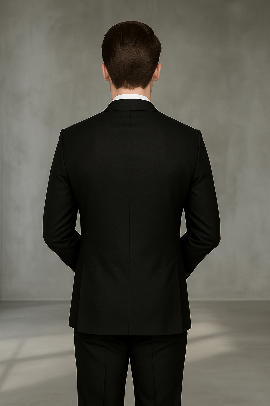 Wool Suit - Italian Made Business Suit by Statement Men's 2 Piece 100% Wool Modern Fit Suit - Subtle Texture