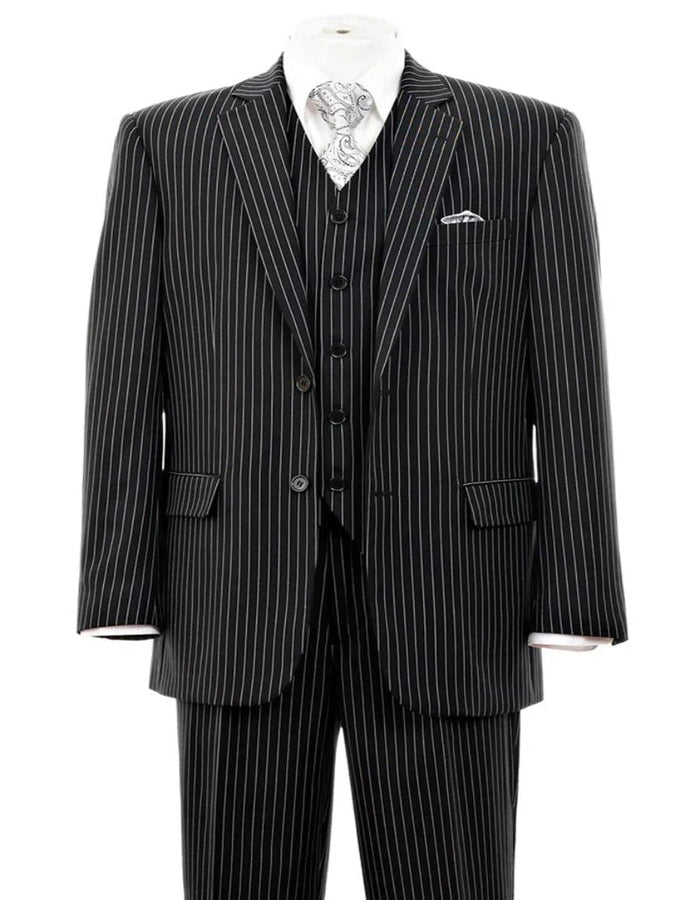 1920s Mens Suit - 1920s Mens Outfit - 1920s  costume  Bold Pinstripe  Black Prom Tuxedos