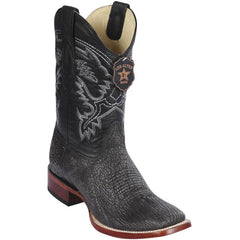 Los Altos Boots - Mens Dress Cowboy Boot - Low Priced Sharkskin Boots - in Black